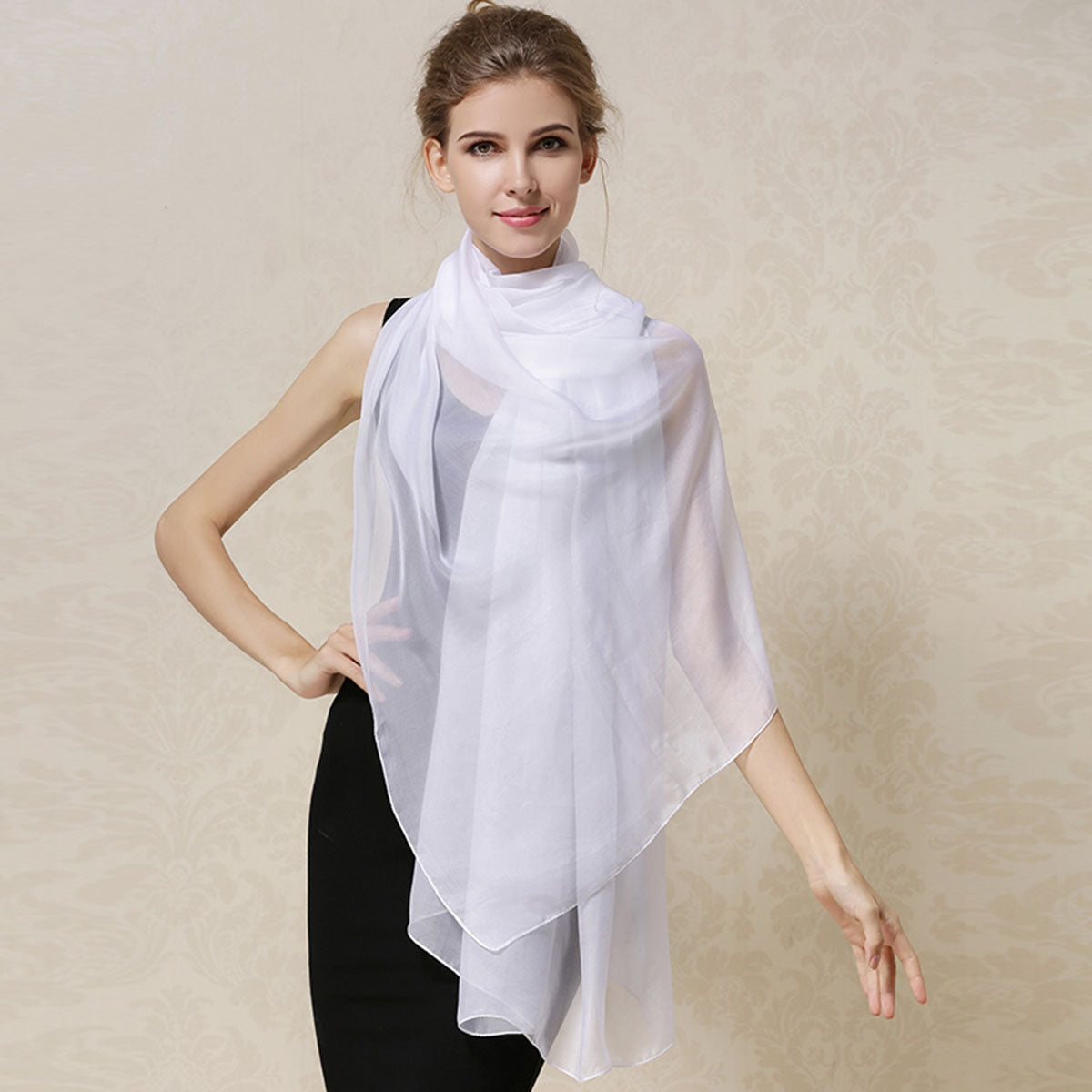Silk  Rectangle Scarf / Shawl 180x110cm