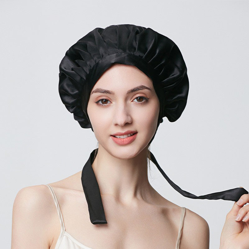Concise Style Silk Sleeping Cap