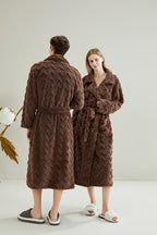 Wave Pattern Lapel Robe