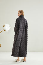 Wave Pattern Lapel Robe