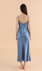 Long & Close Fitting Silk Nightgown