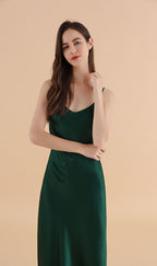 Long & Close Fitting Silk Nightgown