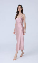 Long & Close Fitting Silk Nightgown
