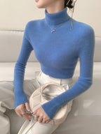 Classic Wool-Cashmere Blend Turtleneck Knitwear