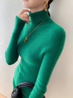Classic Wool-Cashmere Blend Turtleneck Knitwear