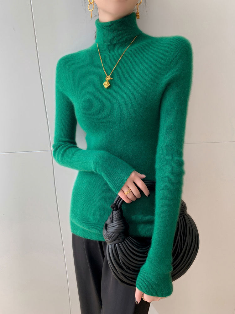 Classic Wool-Cashmere Blend Turtleneck Knitwear