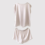 Silk Sleeveless Top & Shorts Pajama Set