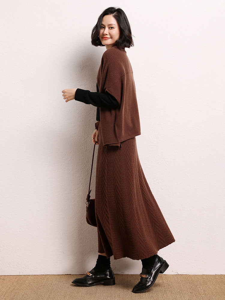 Cashmere Shawl-style Cardigan