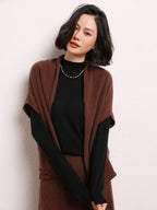 Cashmere Shawl-style Cardigan