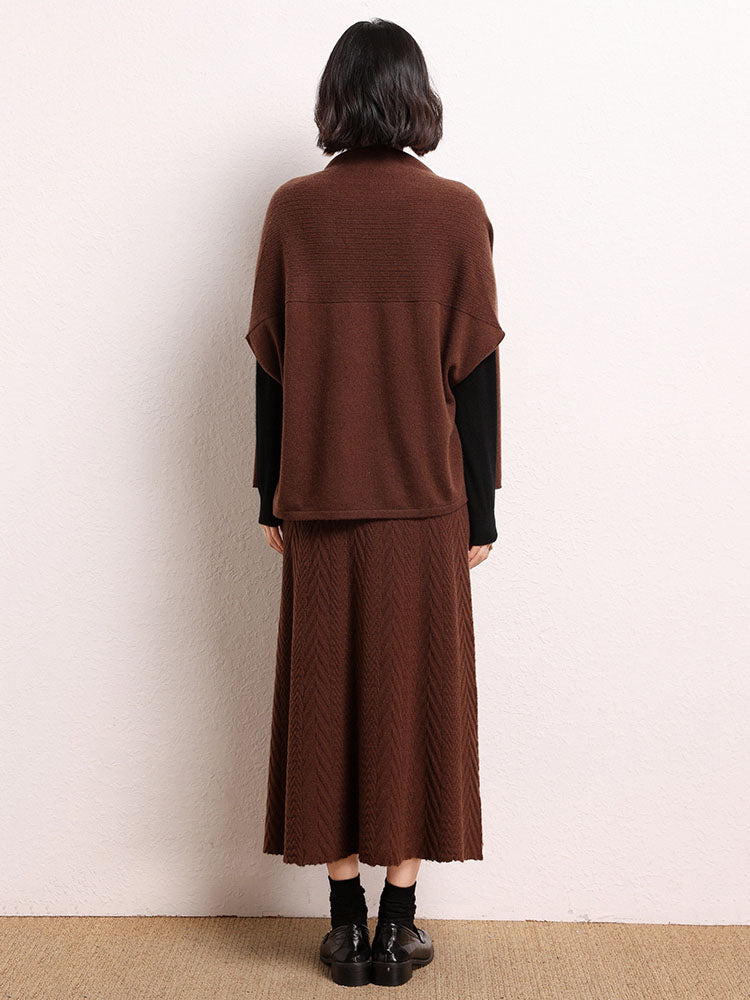 Cashmere Shawl-style Cardigan