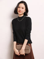 Cashmere Mock Neck Knit Top