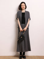 Cashmere Shawl-style Cardigan