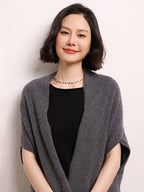 Cashmere Shawl-style Cardigan