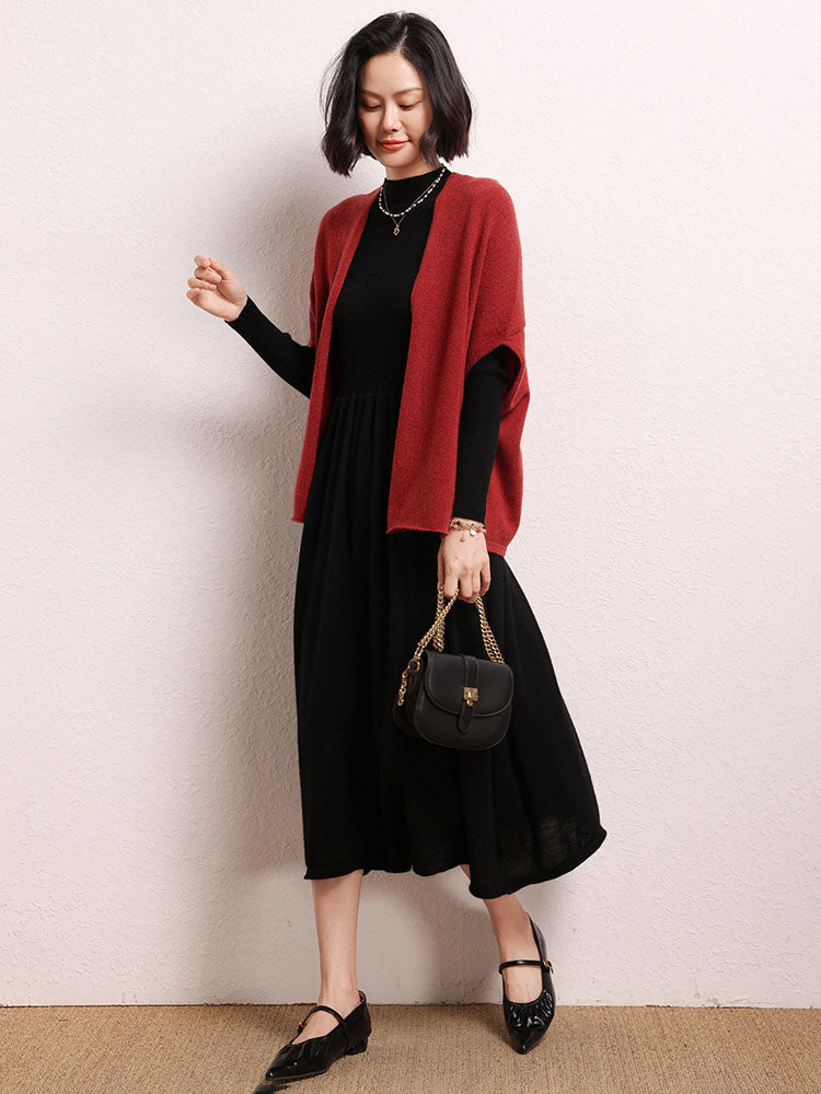 Cashmere Shawl-style Cardigan