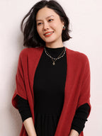 Cashmere Shawl-style Cardigan