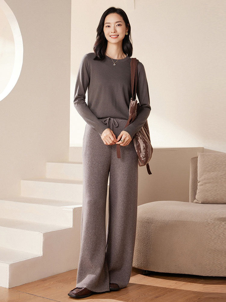 Cashmere Crew Neck Knit Top