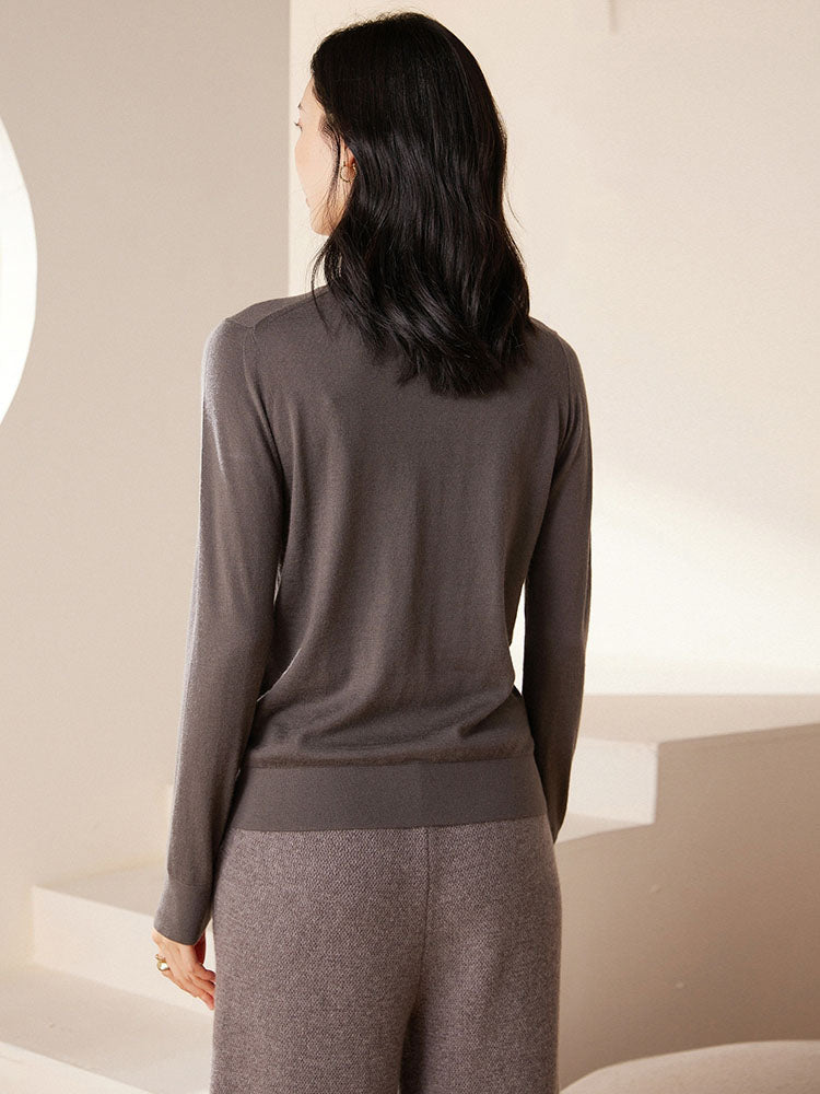 Cashmere Crew Neck Knit Top