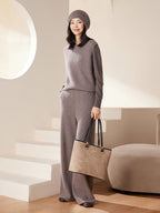 Cashmere  Wide-leg Trousers