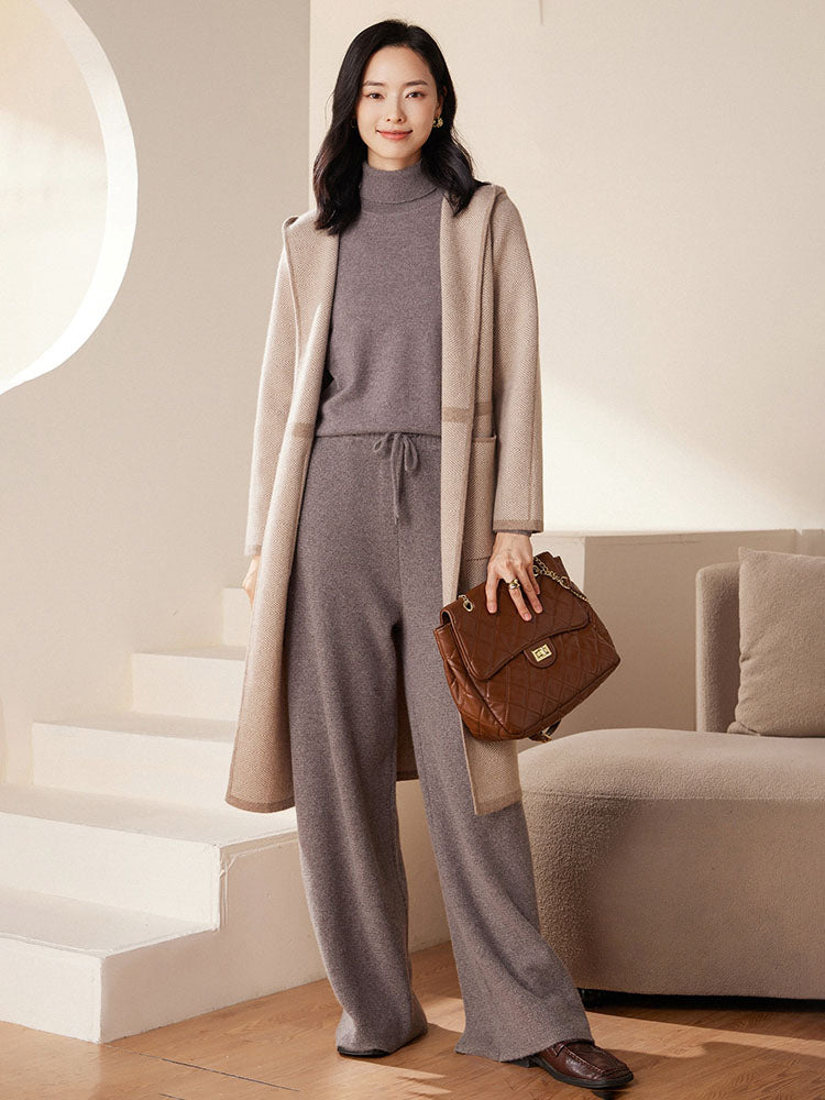 Cashmere Turtleneck Knit Top