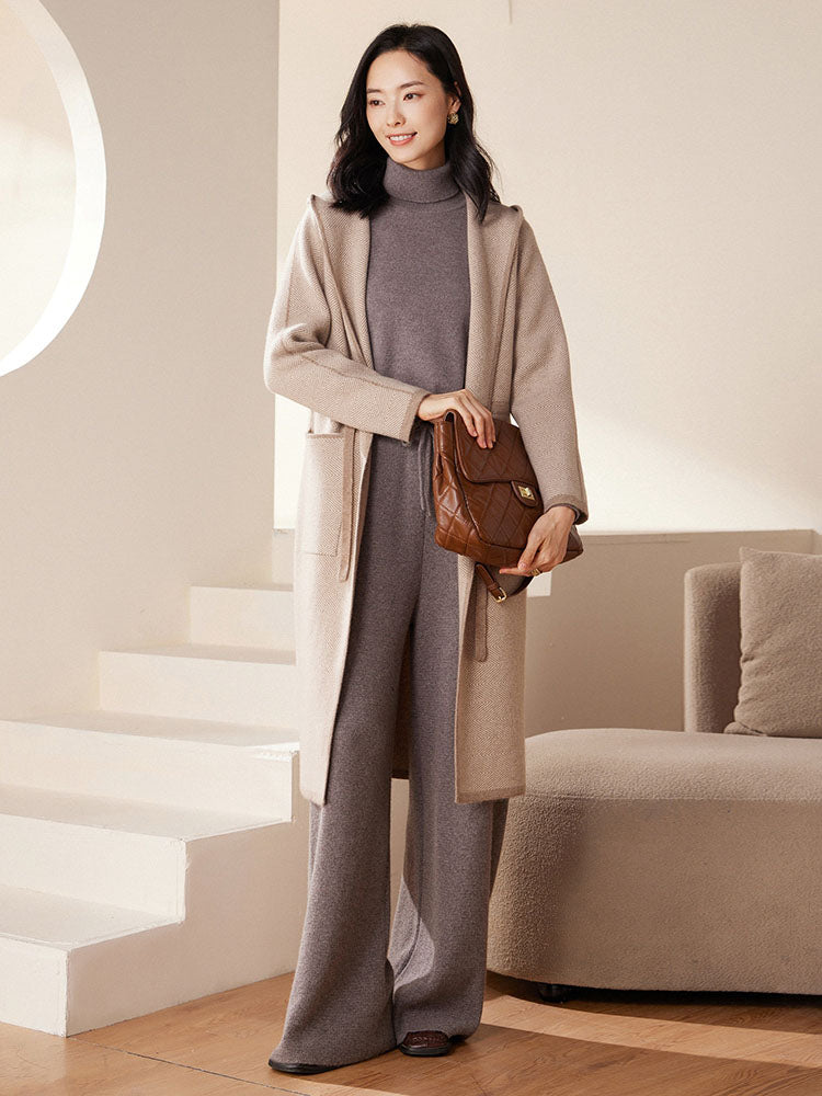 Cashmere  Wide-leg Trousers