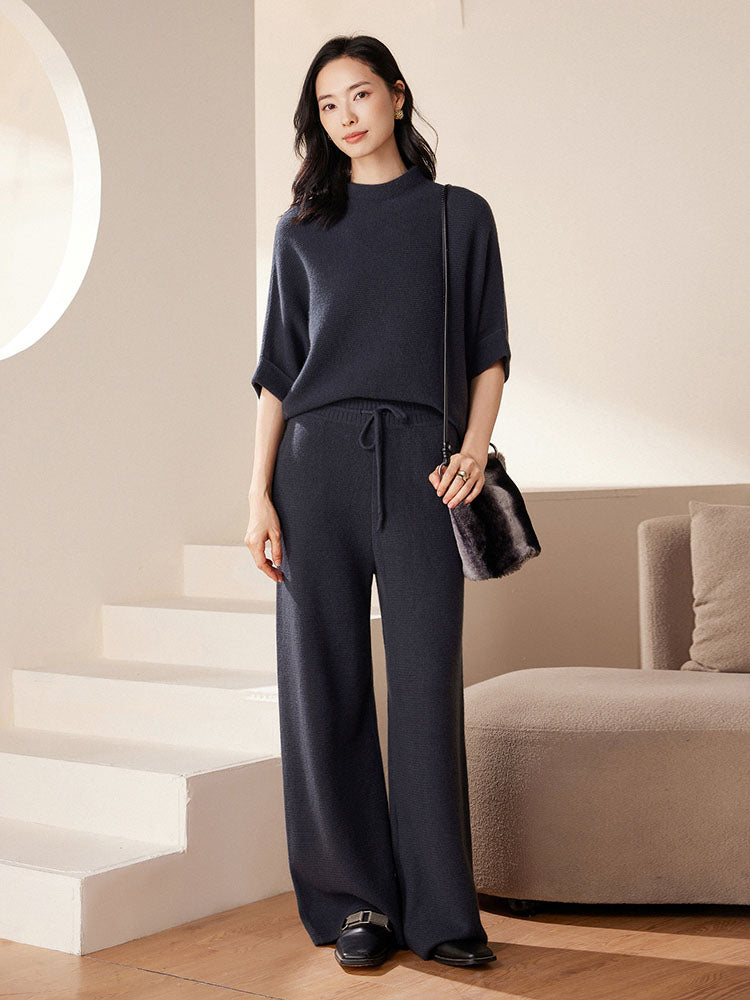 Cashmere  Wide-leg Trousers