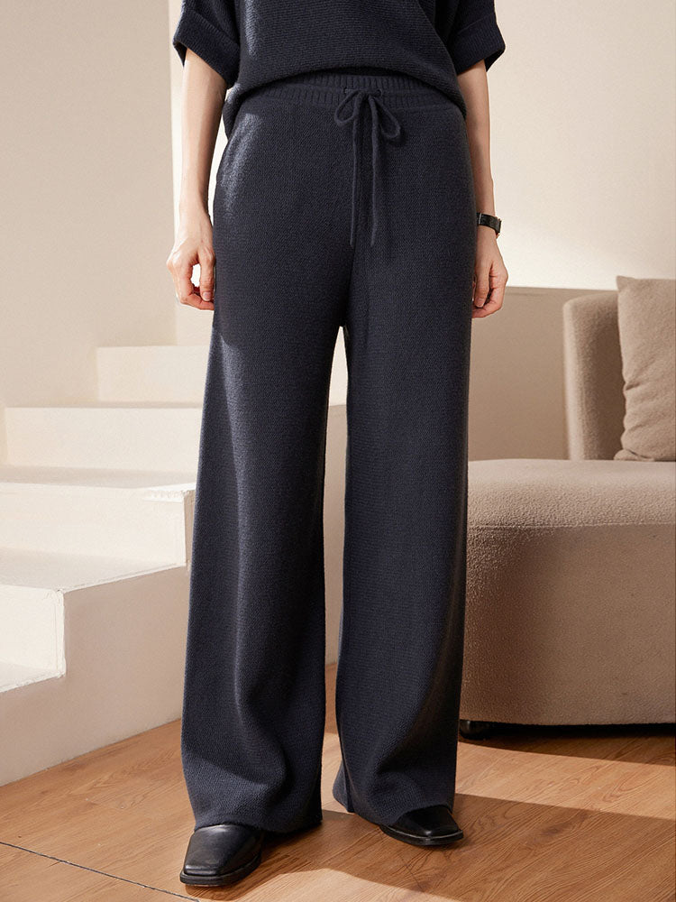 Cashmere  Wide-leg Trousers