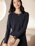 Cashmere Crew Neck Knit Top