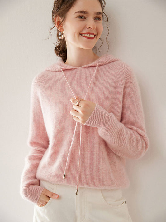 Minimalist cashmere hoodie