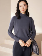 Cashmere Turtleneck Knit Top