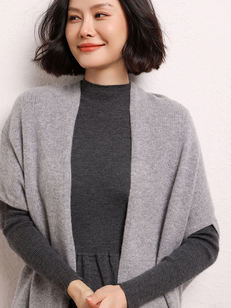 Cashmere Shawl-style Cardigan