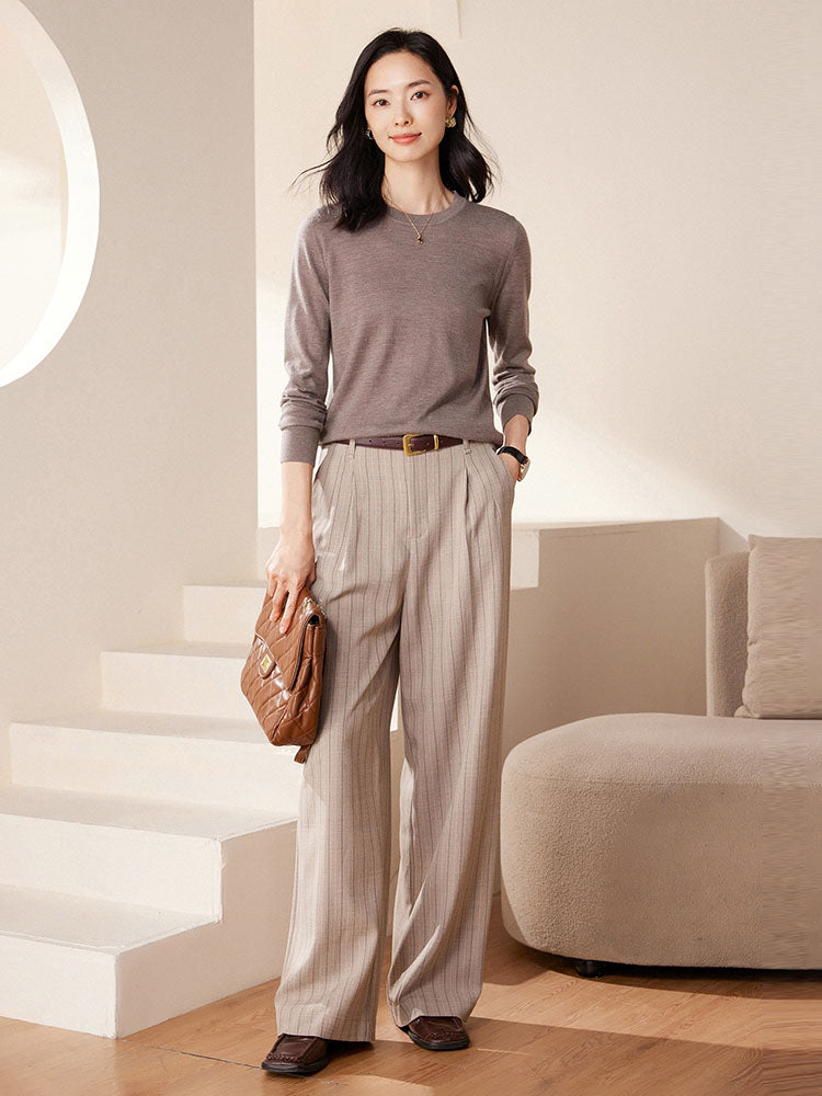 Cashmere Crew Neck Knit Top