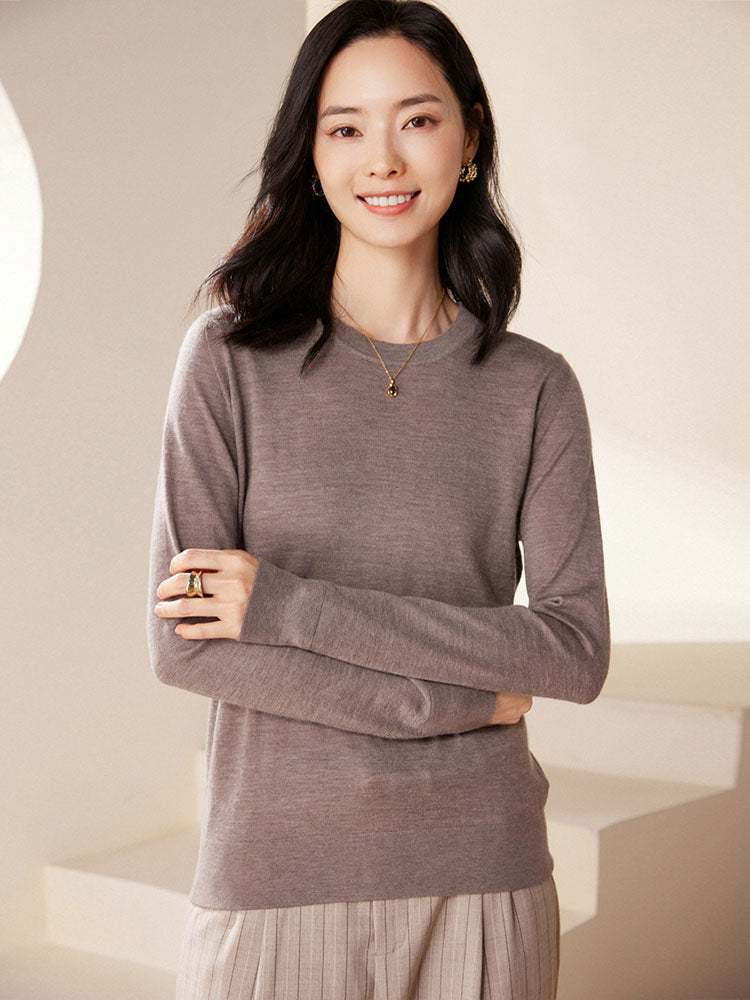 Cashmere Crew Neck Knit Top