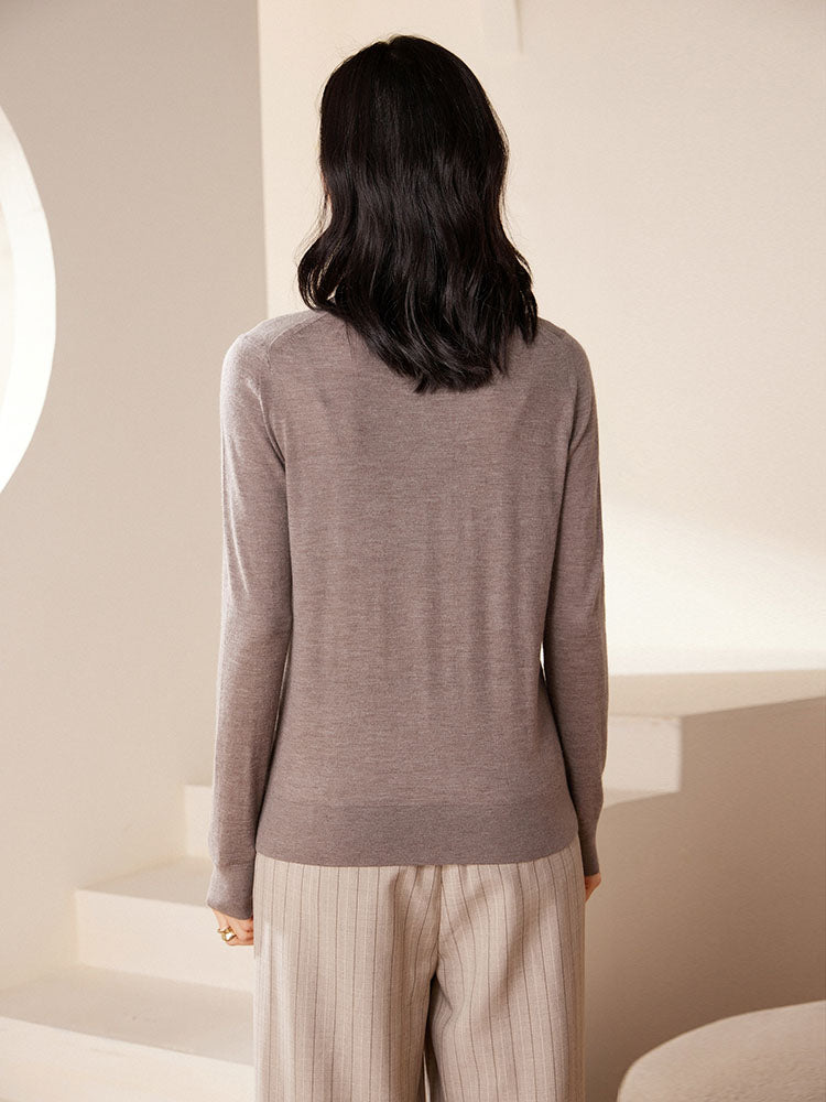 Cashmere Crew Neck Knit Top