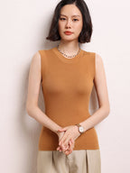 Sleeveless Ribbed Knit Top