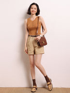Sleeveless Cashmere Knit Tank Top