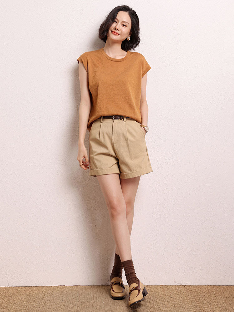 Cashmere Short-sleeved Shirt