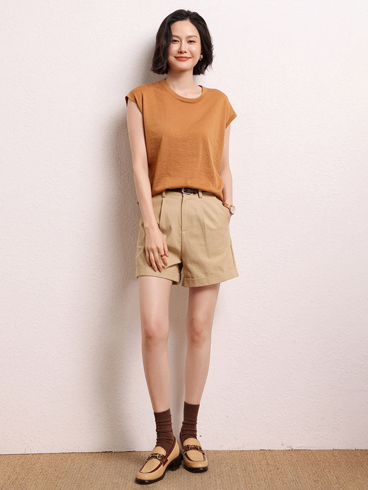 Cashmere Short-sleeved Shirt