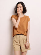 Cashmere Short-sleeved Shirt