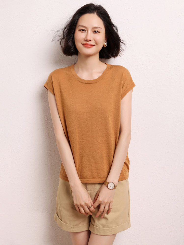 Cashmere Short-sleeved Shirt