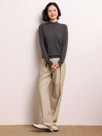 Cashmere Mock Neck Knit Top
