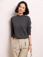 Cashmere Mock Neck Knit Top