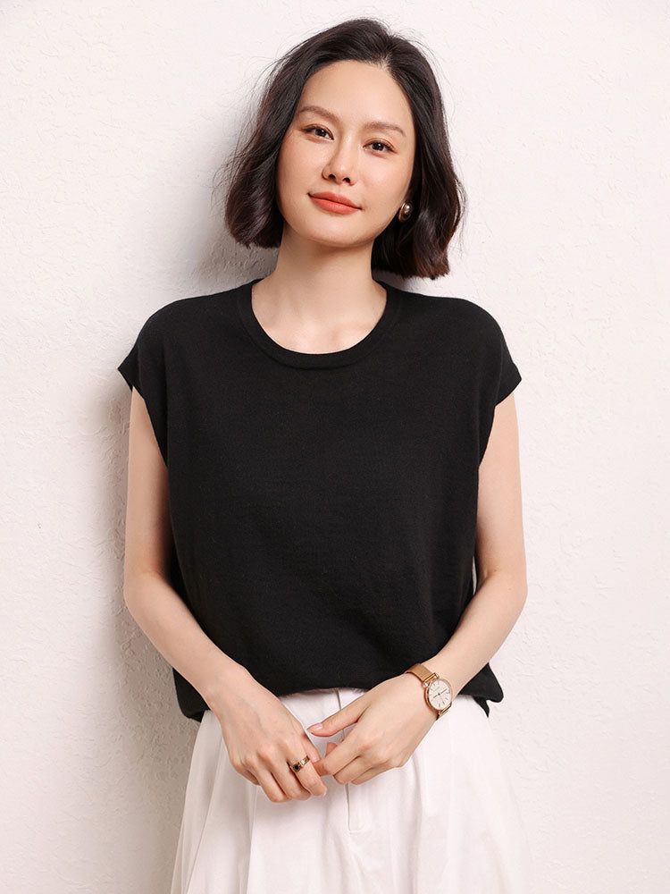 Cashmere Short-sleeved Shirt