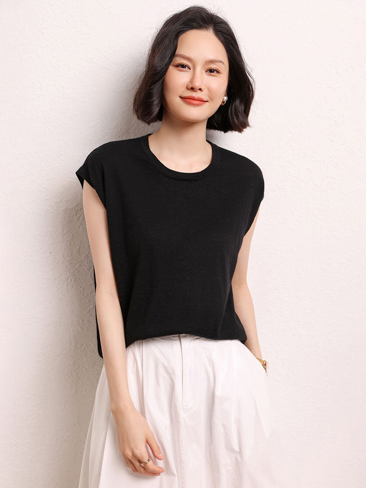 Cashmere Short-sleeved Shirt