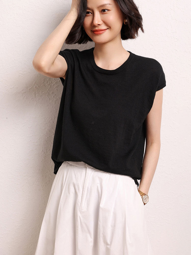 Cashmere Short-sleeved Shirt