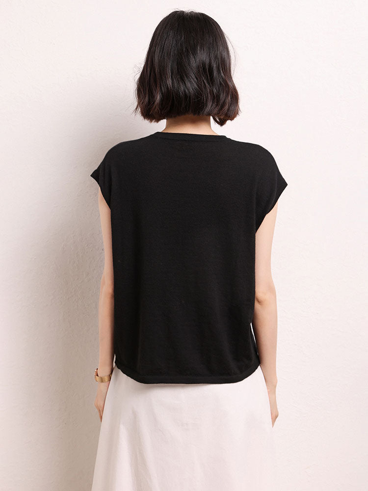 Cashmere Short-sleeved Shirt