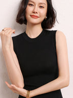 Sleeveless Ribbed Knit Top