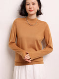 Cashmere Mock Neck Knit Top
