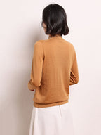 Cashmere Mock Neck Knit Top