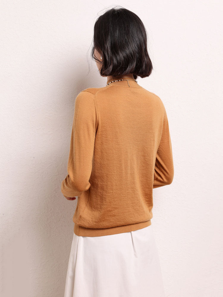 Cashmere Mock Neck Knit Top