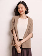 Cashmere Shawl-style Cardigan